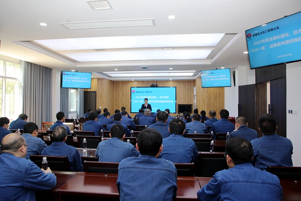 陜煤石電公司召開2022年合理化建議、技術(shù)成果發(fā)布會暨班組建設(shè)表彰會