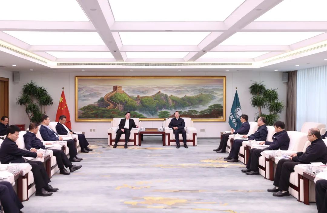 國家電網(wǎng)公司董事長辛保安與甘肅省委書記胡昌升、省長任振鶴會談