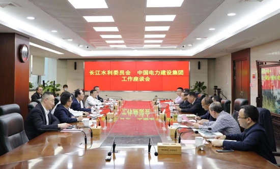 中國電建黨委書記、董事長丁焰章與長江水利委員會(huì)黨組書記、主任劉冬順會(huì)談