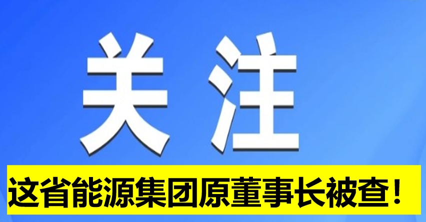 這省能源集團(tuán)原董事長(zhǎng)被查！